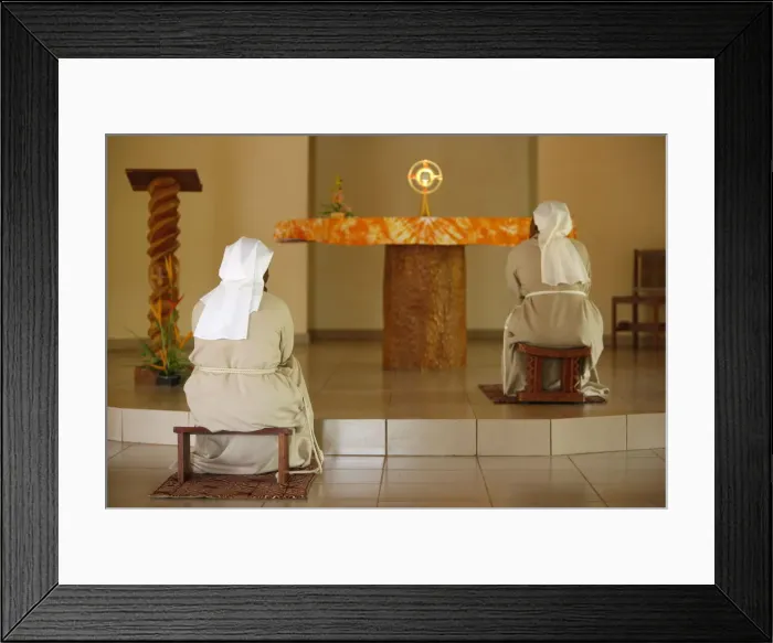 Framed Print : Holy Sacrament adoration at Akepe monastery, Akepe, Togo, West Africa, Africa