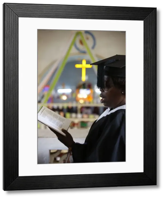 Framed Print : Presbyterian Evangelical church in Lome, Togo, West Africa, Africa Framed Print : Presbyterian Evangelical church in Lome, Togo, West Africa, Africa