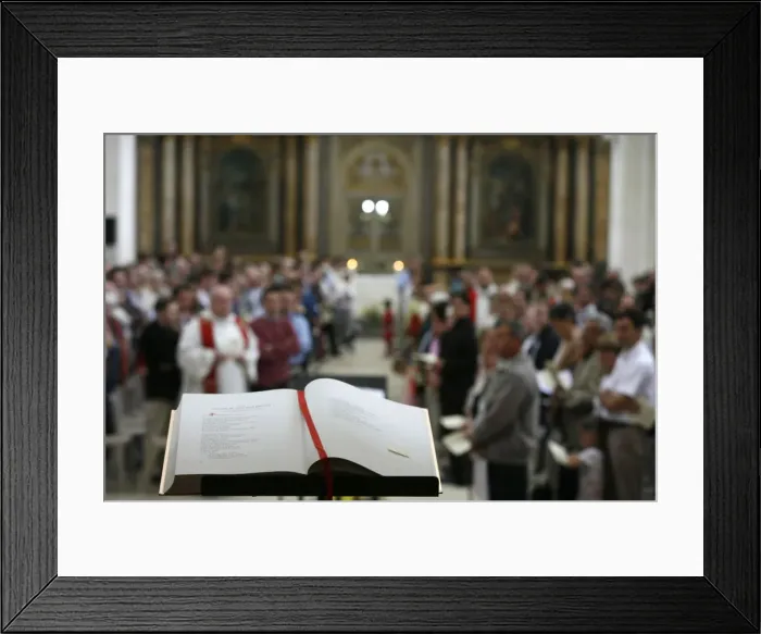 Framed Print : Deacon ordination in Pontigny abbey church, Pontigny, Yonne, France, Europe Framed Print : Deacon ordination in Pontigny abbey church, Pontigny, Yonne, France, Europe