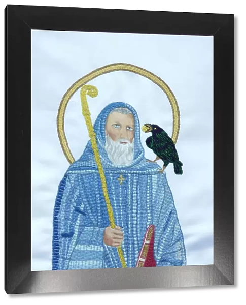 Embroidery of St. Paul and the crow, Paris, France, Europe