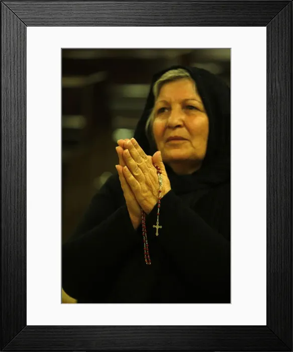 Framed Print : Chaldean Christian in Misdar Latin church, Amman, Jordan, Middle East Framed Print : Chaldean Christian in Misdar Latin church, Amman, Jordan, Middle East