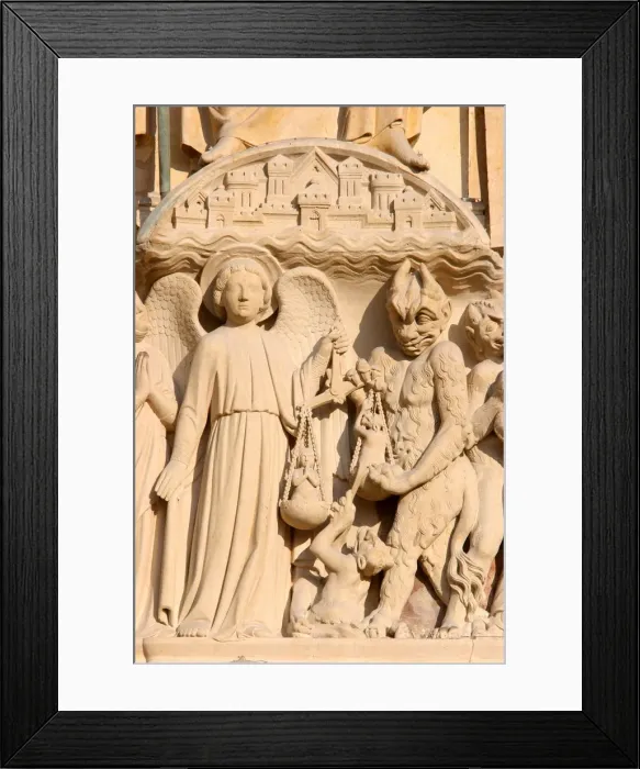 Framed Print : Sculpture of the Last Judgment, Notre Dame de Paris cathedral, Paris, France, Europe Framed Print : Sculpture of the Last Judgment, Notre Dame de Paris cathedral, Paris, France, Europe