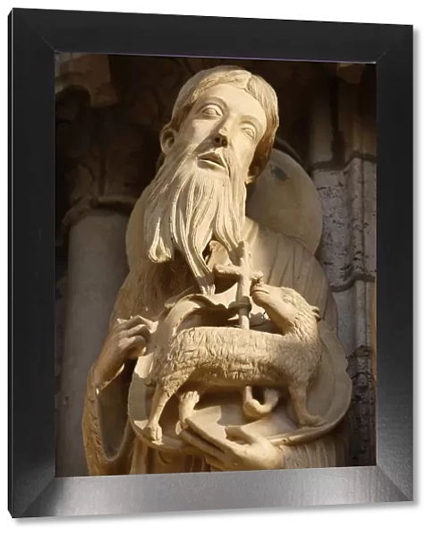 North gate sculpture of St. John the Baptist, Notre-Dame de Chartres Cathedral