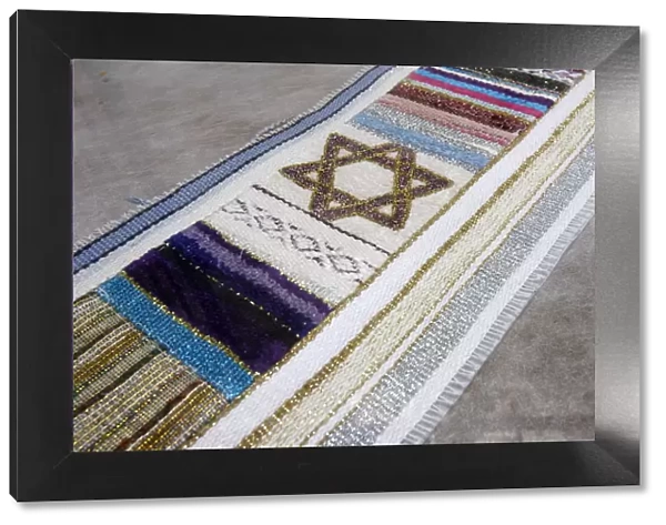 Jewish textile motif, Safed, Galilee, Israel, Middle East