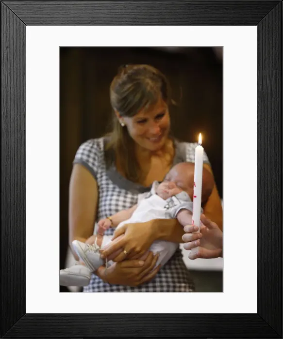 Framed Print : Catholic baptism, Saint Gervais, Haute Savoie, France, Europe