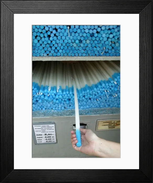 Framed Print : Candles at Lourdes, Lourdes, Hautes Pyrenees, France. Europe Framed Print : Candles at Lourdes, Lourdes, Hautes Pyrenees, France. Europe