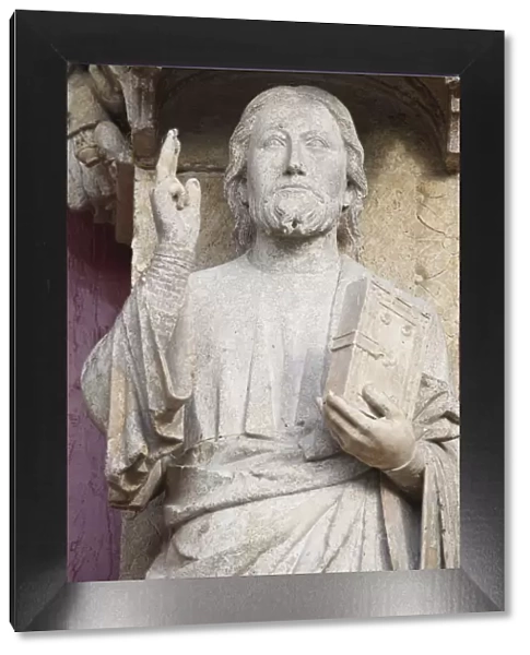 Christ sculpture known as Beau Dieu d Amiens, Amiens Cathedral