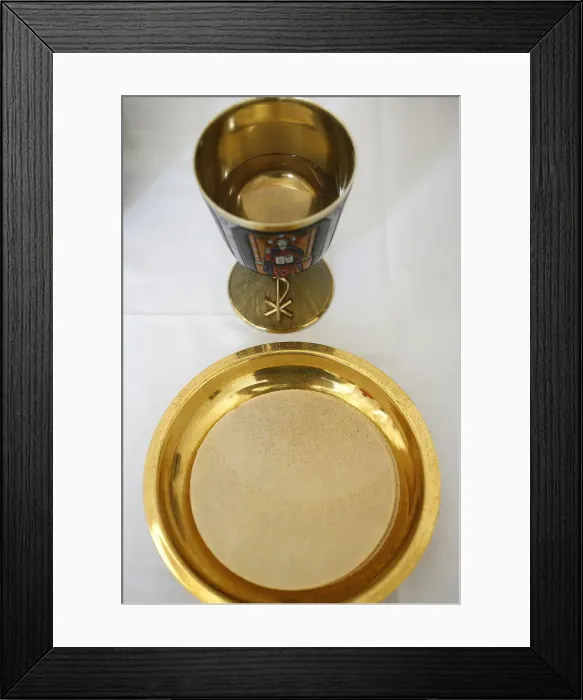 Framed Print : Host and mass wine, Pontigny, Yonne, France, Europe Framed Print : Host and mass wine, Pontigny, Yonne, France, Europe