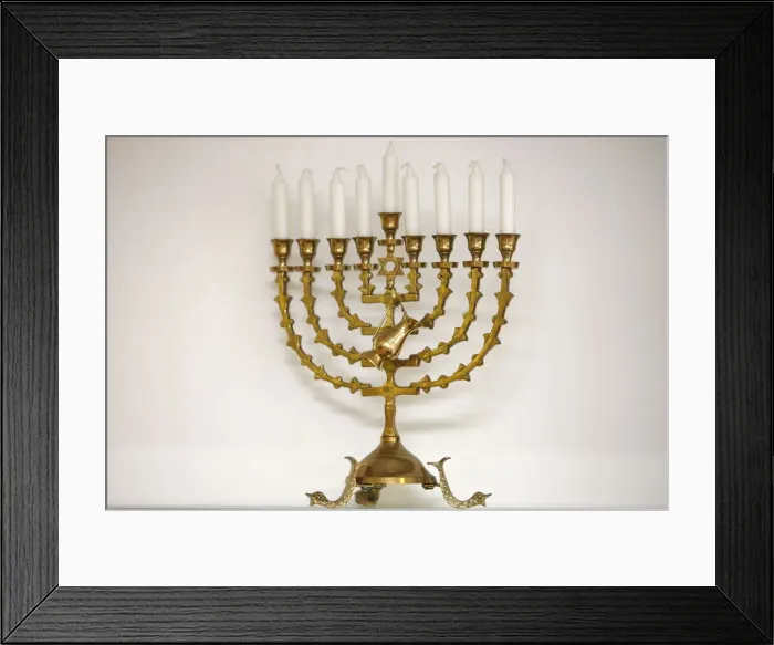 Framed Print : Hanukkia, Paris, France, Europe Framed Print : Hanukkia, Paris, France, Europe