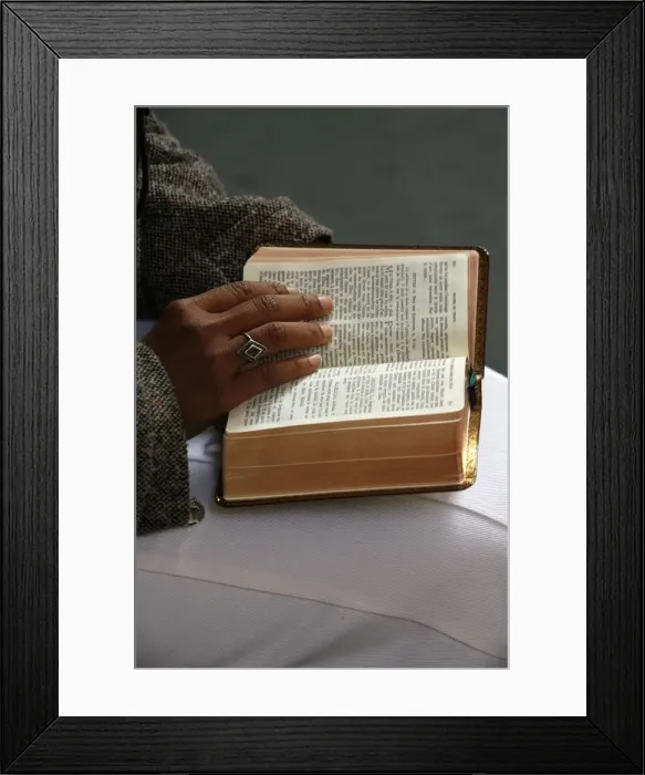 Framed Print : Bible reading, Fontainebleau, Seine-et-Marne, France, Europe Framed Print : Bible reading, Fontainebleau, Seine-et-Marne, France, Europe