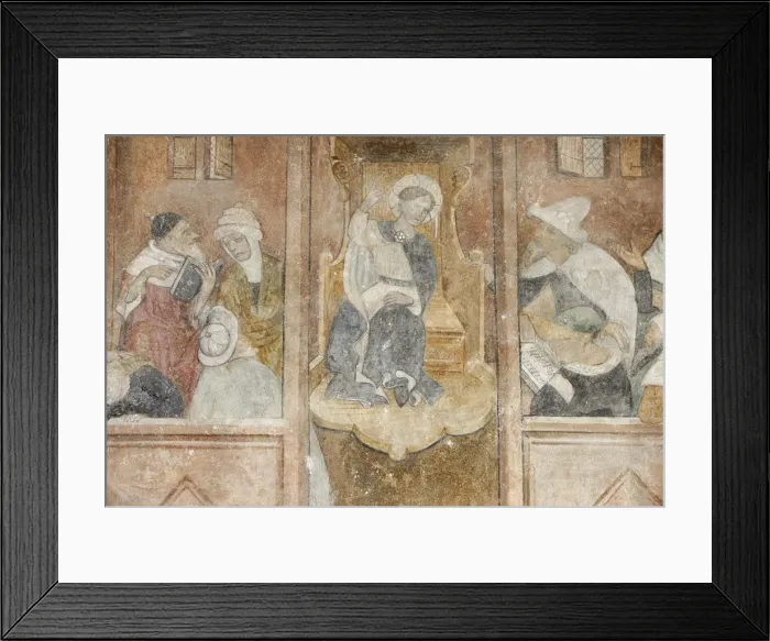 Framed Print : Fresco of Jesus with the Rabbis, Abondance abbey church, Abondance, Haute Savoie, France Framed Print : Fresco of Jesus with the Rabbis, Abondance abbey church, Abondance, Haute Savoie, France