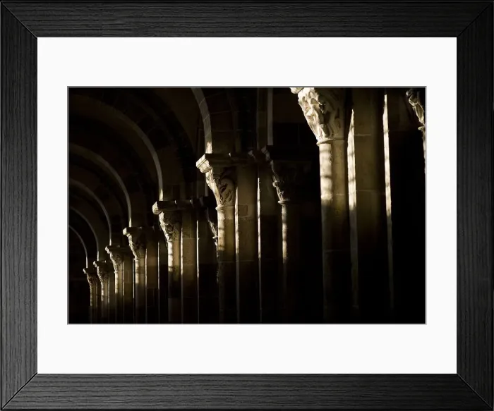 Framed Print : Southern aisle, lit up during the winter solstice, Vezelay Basilica Framed Print : Southern aisle, lit up during the winter solstice, Vezelay Basilica