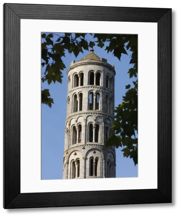 Framed Print : Fenestrelle tower, Saint-Theodorit cathedral, Uzes, Gard, France, Europe Framed Print : Fenestrelle tower, Saint-Theodorit cathedral, Uzes, Gard, France, Europe