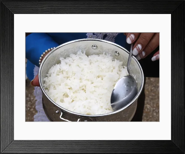 Framed Print : Cooked rice, Paris, France, Europe Framed Print : Cooked rice, Paris, France, Europe
