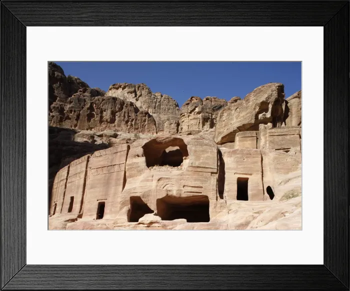 Framed Print : Rock-cut Nabatean tombs, Petra, UNESCO World Heritage Site, Jordan, Middle East Framed Print : Rock-cut Nabatean tombs, Petra, UNESCO World Heritage Site, Jordan, Middle East