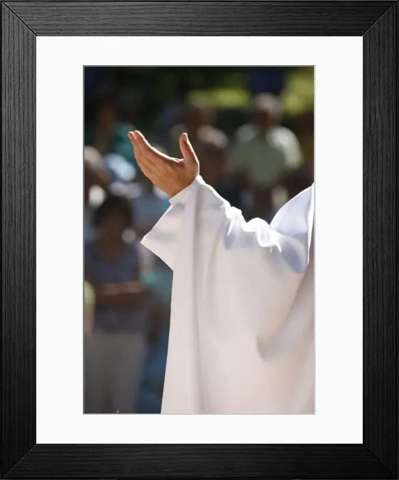 Framed Print : Mass at La Benite Fontaine sanctuary, La Roche-sur-Foron, Haute Savoie, France, Europe Framed Print : Mass at La Benite Fontaine sanctuary, La Roche-sur-Foron, Haute Savoie, France, Europe