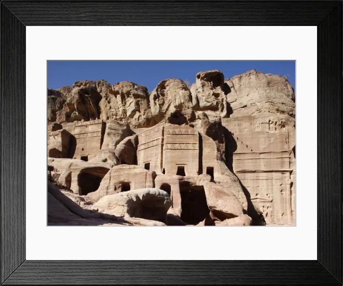 Framed Print : Rock-cut Nabatean tombs, Petra, UNESCO World Heritage Site, Jordan, Middle East Framed Print : Rock-cut Nabatean tombs, Petra, UNESCO World Heritage Site, Jordan, Middle East