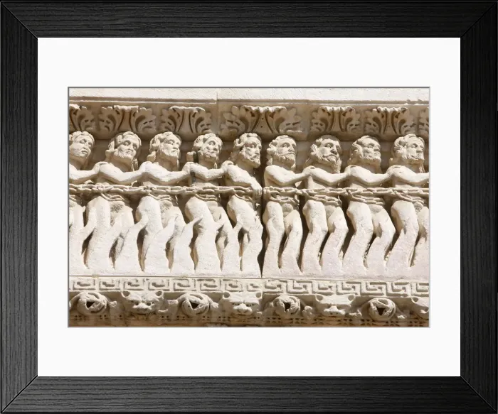 Framed Print : The damned, Saint-Trophime church tympanum, Arles, Bouches-du-Rhone, France, Europe Framed Print : The damned, Saint-Trophime church tympanum, Arles, Bouches-du-Rhone, France, Europe