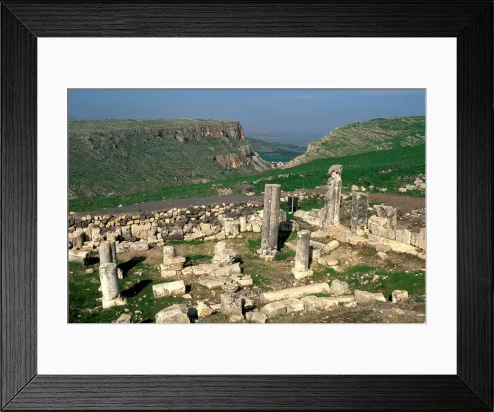 Framed Print : Ruins of the 4th century Synagogue at Arbel in the Galilee, Israel, Middle East Framed Print : Ruins of the 4th century Synagogue at Arbel in the Galilee, Israel, Middle East