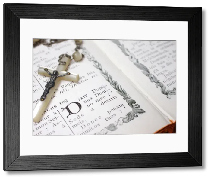 Framed Print : Latin Missal, Saint Gervais, Haute Savoie, France, Europe