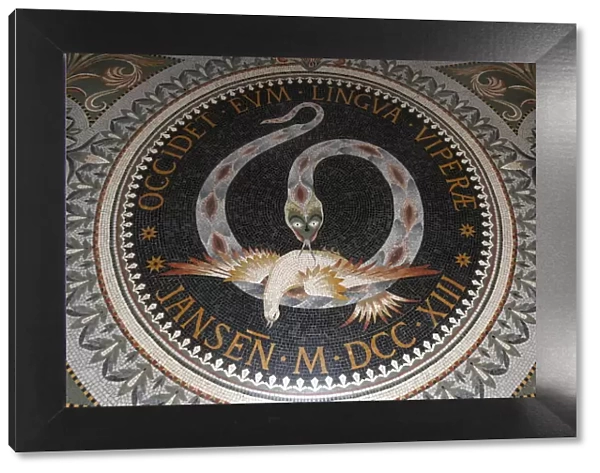 Mosaic in Fourviere Basilica, Lyon, Rhone, France, Europe