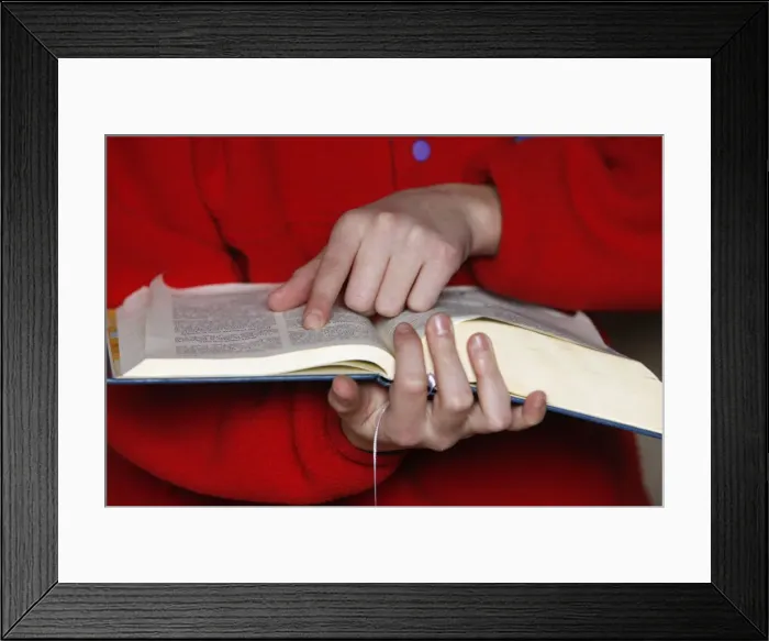 Framed Print : Bible reading, Saint Gervais, Haute Savoie, France, Europe Framed Print : Bible reading, Saint Gervais, Haute Savoie, France, Europe