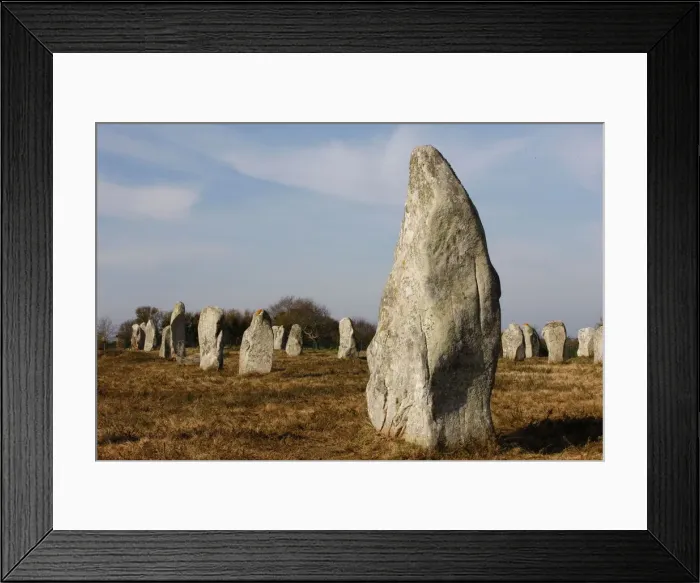 Framed Print : Menec menhirs in Carnac, Morbihan, Brittany, France, Europe
