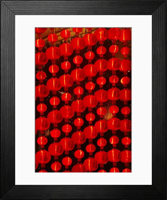 Framed Print : Chinese New Year lights, Macao, China, Asia Framed Print : Chinese New Year lights, Macao, China, Asia