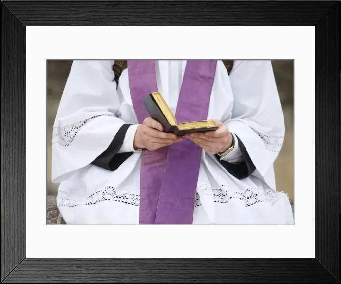 Framed Print : Priests Bible, Paris, France, Europe Framed Print : Priests Bible, Paris, France, Europe