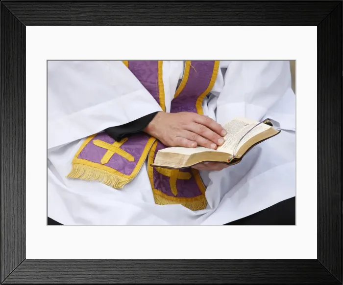 Framed Print : Priests Bible, Paris, France, Europe Framed Print : Priests Bible, Paris, France, Europe