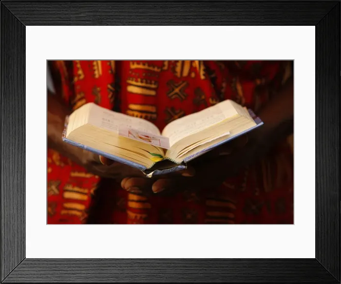 Framed Print : Bible reading, Lome, Togo, West Africa, Africa Framed Print : Bible reading, Lome, Togo, West Africa, Africa