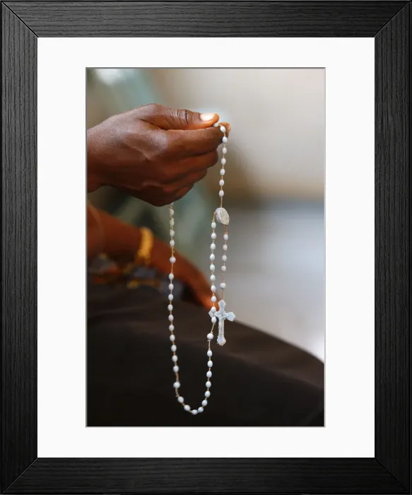 Framed Print : Prayer beads, Lome, Togo, West Africa, Africa Framed Print : Prayer beads, Lome, Togo, West Africa, Africa