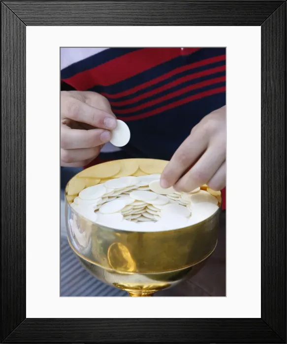 Framed Print : Host wafers, Villepreux, Yvelines, France, Europe Framed Print : Host wafers, Villepreux, Yvelines, France, Europe