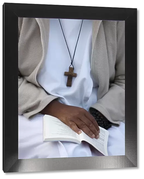 Catholic nun with prayer book, Paris, France, Europe
