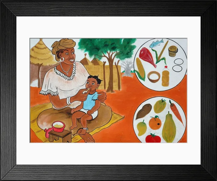 Framed Print : Painting on the front wall of a medical dispensary, Joal, Senegal, West Africa, Africa Framed Print : Painting on the front wall of a medical dispensary, Joal, Senegal, West Africa, Africa