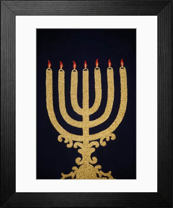 Framed Print : Menorah in Stadttempel synagogue, Vienna, Austria, Europe Framed Print : Menorah in Stadttempel synagogue, Vienna, Austria, Europe