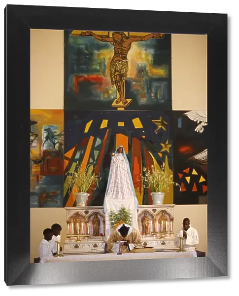 Mass in Popenguine, Popenguine, Thies, Senegal, West Africa, Africa