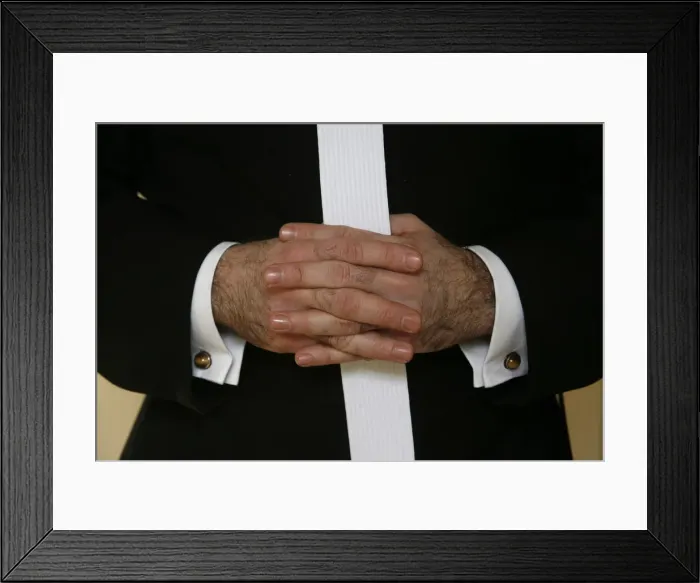 Framed Print : Hands of a canon of St. Augustin, Klosterneuburg, Austria, Europe