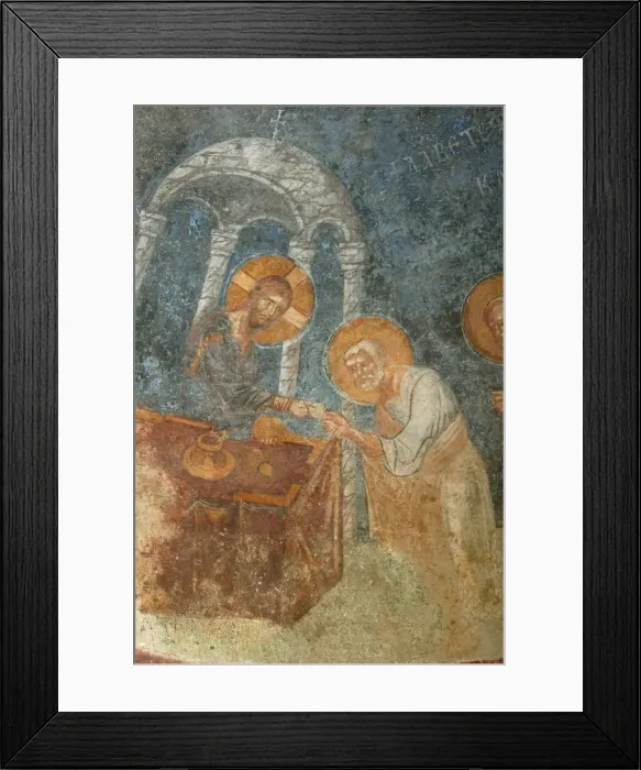 Framed Print : St. Nicholas church fresco of Jesus with apostle, Myra, Anatolia, Turkey, Asia Minor Framed Print : St. Nicholas church fresco of Jesus with apostle, Myra, Anatolia, Turkey, Asia Minor