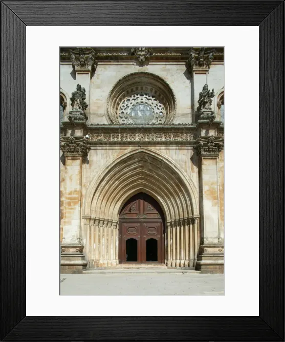 Framed Print : Santa Maria abbey door, Alcobaca, UNESCO World Heritage Site, Estremadura, Portugal Framed Print : Santa Maria abbey door, Alcobaca, UNESCO World Heritage Site, Estremadura, Portugal