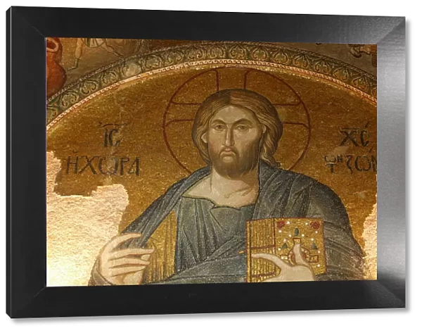 Roof mosaic of Christ the Pantocrator, Church of St. Saviour in Chora, Istanbul, Turkey
