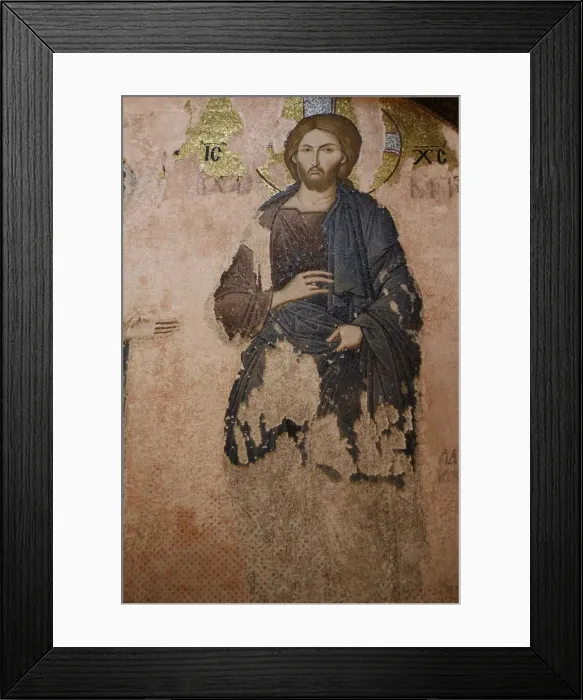 Framed Print : Christ in Kariye Camii (Holy Saviour in Chora church), Istanbul, Turkey, Europe