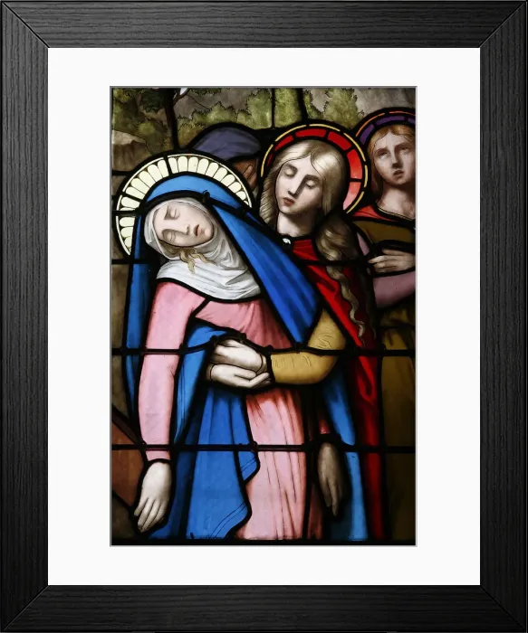 Framed Print : Stained glass window of the Virgin Mary at Collegiale Notre-Dame des Marais Framed Print : Stained glass window of the Virgin Mary at Collegiale Notre-Dame des Marais