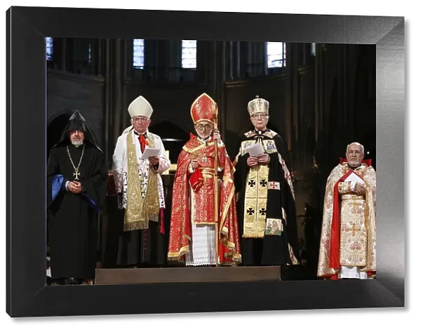 Armenian Catholic celebration in Paris cathedral, Paris, France, Europe