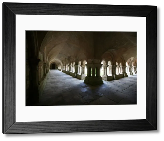Framed Print : Cistercian Abbey cloister, Fontenay, Marmagne, Doubs, Burgundy, France, Europe Framed Print : Cistercian Abbey cloister, Fontenay, Marmagne, Doubs, Burgundy, France, Europe
