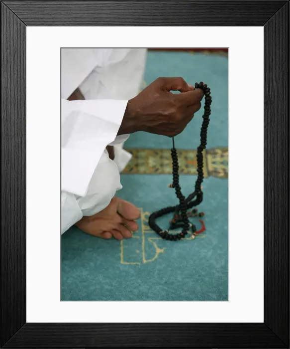 Framed Print : Muslim with prayer beads, Lyon, Rhone Alpes, France, Europe Framed Print : Muslim with prayer beads, Lyon, Rhone Alpes, France, Europe