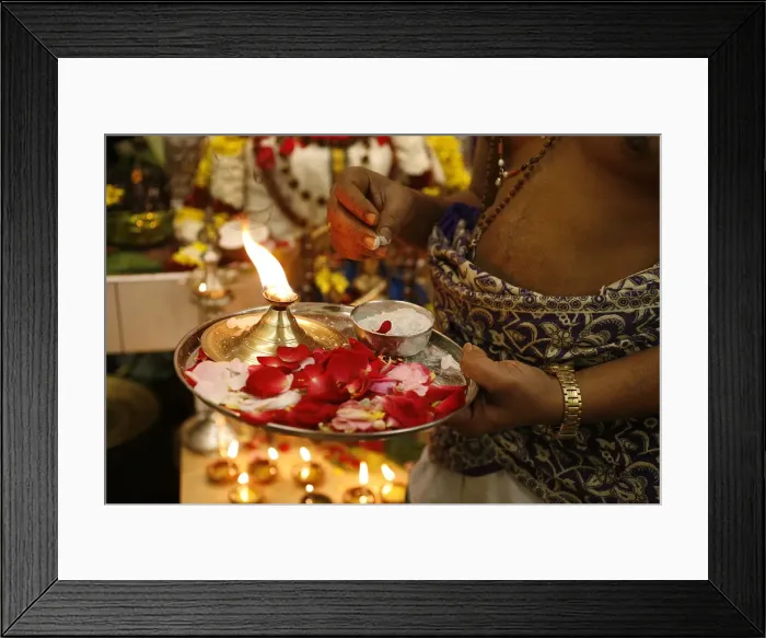Framed Print : Hindu puja (celebration) in a Sri Lankan temple, Paris, France, Europe Framed Print : Hindu puja (celebration) in a Sri Lankan temple, Paris, France, Europe