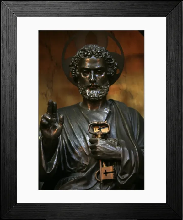 Framed Print : Statue of St. Peter in Saint-Joseph-des-Carmes church, Paris, France, Europe Framed Print : Statue of St. Peter in Saint-Joseph-des-Carmes church, Paris, France, Europe