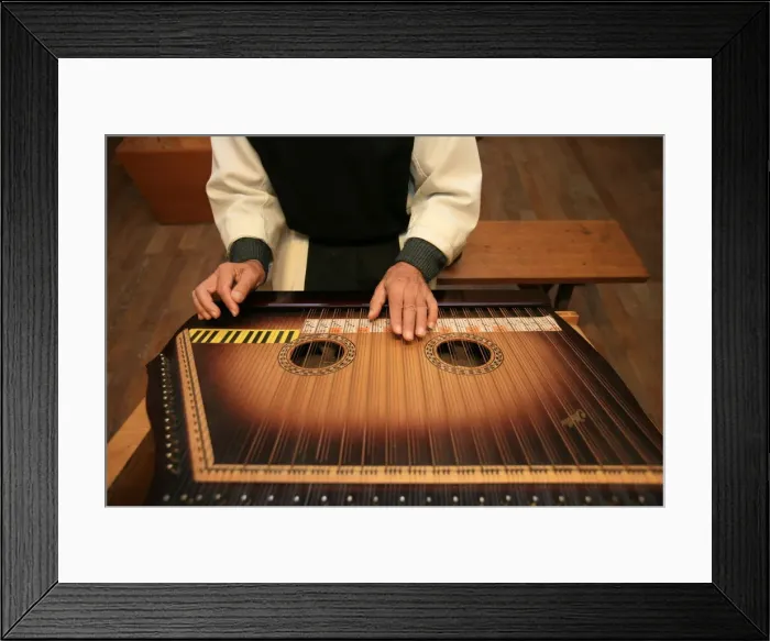 Framed Print : Monk playing medieval sitar at Citeaux abbey, St. Nicolas les Citeaux, Cote d Or Framed Print : Monk playing medieval sitar at Citeaux abbey, St. Nicolas les Citeaux, Cote d Or