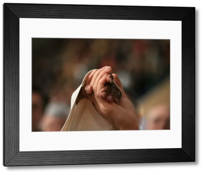 Framed Print : Priests holding hands, Evreux, Eure, France, Europe Framed Print : Priests holding hands, Evreux, Eure, France, Europe
